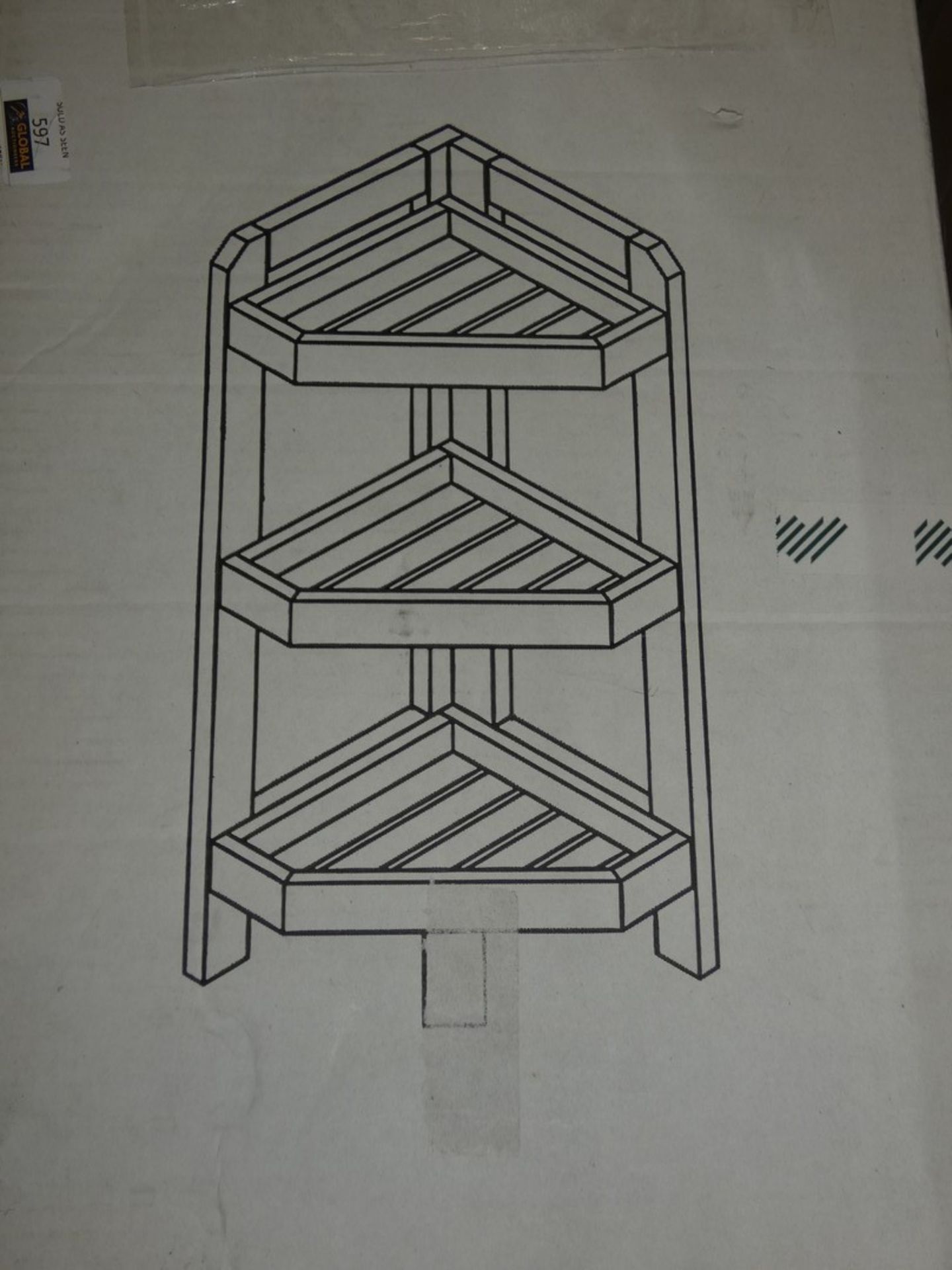 Boxed St Ives Solid White Wooden Triple Tier Bathroom Shower Caddy RRP £60 (Public Viewing and