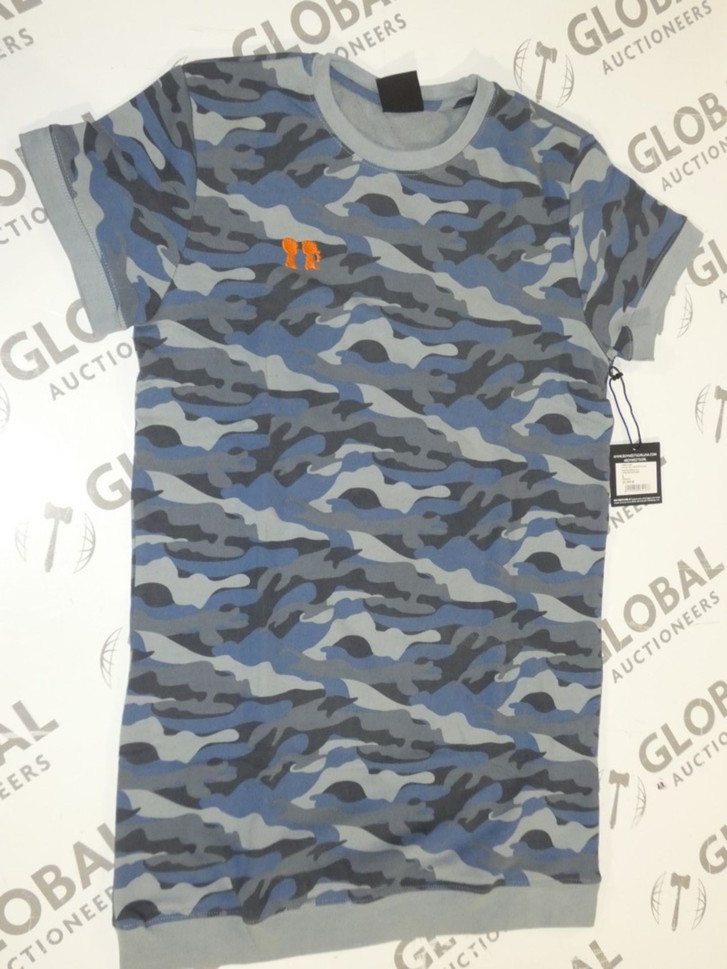 Brand New Boy Meets Girl Blue Camo Oversized T-Shirts RRP £45 Each