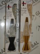 Assorted Boxed And Unboxed LED Lava Lamps And Glitter Lamps RRP £25-35 (2608542) (RET00574020) (