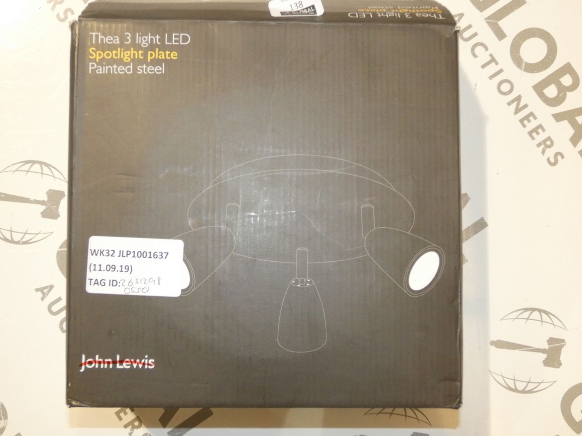 Boxed John Lewis And Partners Thea 3 Light LED Spotlight Fitting RRP £55 (2651298) (Public Viewing