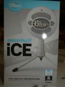 Boxed Blu Ice Snowball Plug and Play USB Microphon
