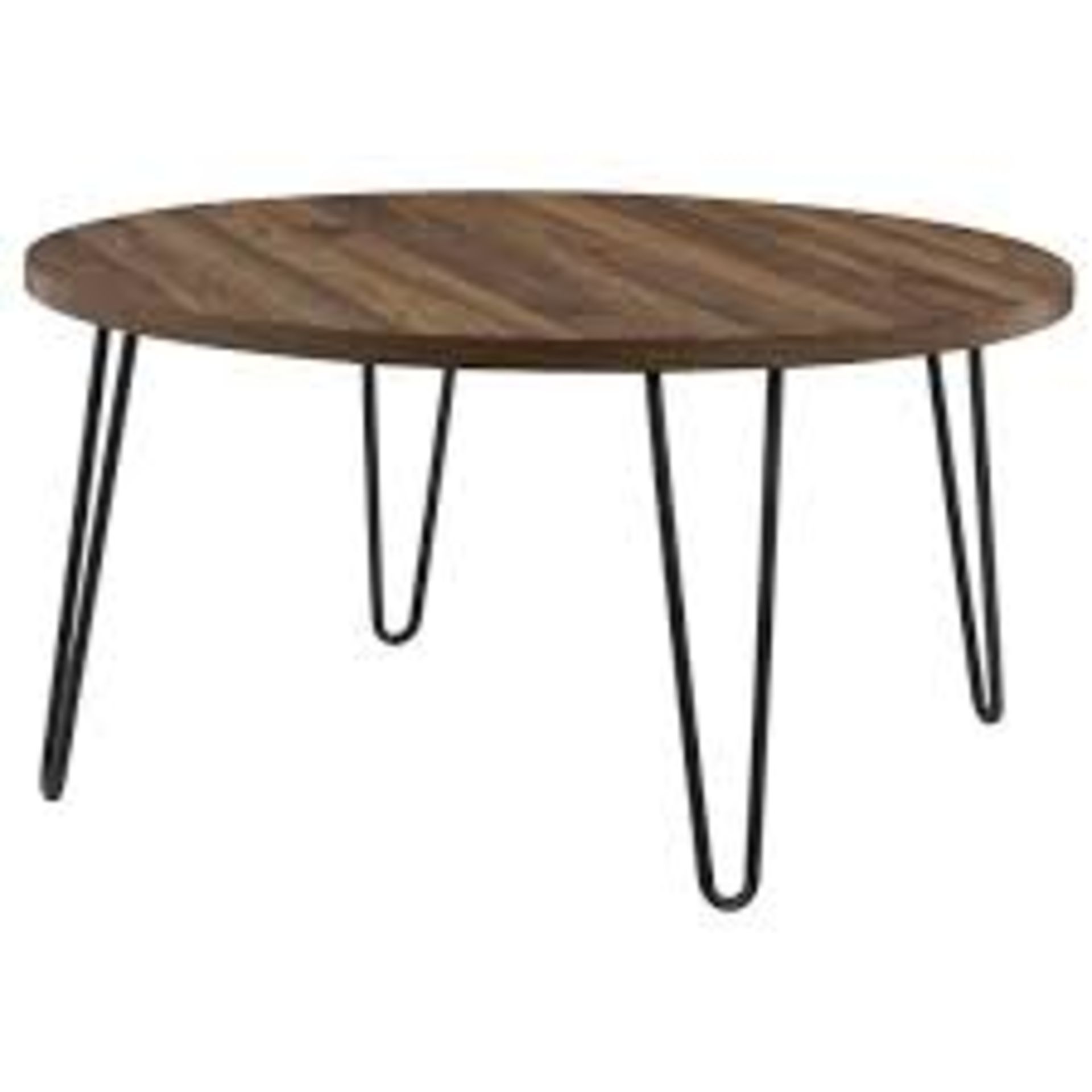 Boxed Ameriwood Home 90cm Diameter Walnut Coffee Table RRP £120 (Public Viewing and Appraisals