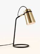 Boxed John Lewis And Partners Kegan Satin Brass Finish Desk Lamp RRP £55 (2703112) (Public Viewing