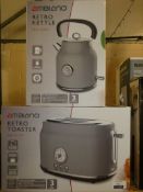 Boxed Ambiano Retro Toaster and Kettle Pack Combined RRP £75 (14112) (Public Viewing and