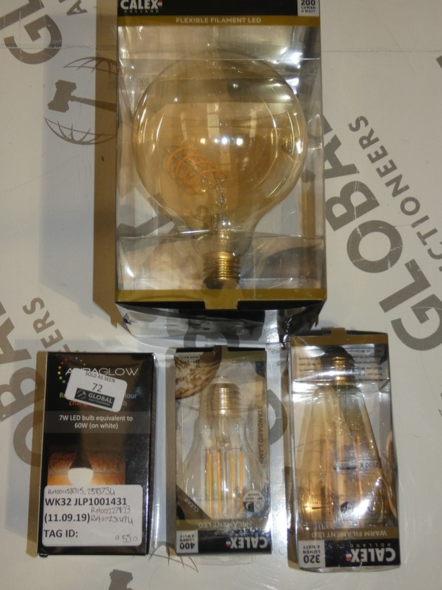 Assorted Ora Glow Calex and Philips Dimmable LED Lights, Filament Lights Combined RRP £100 (