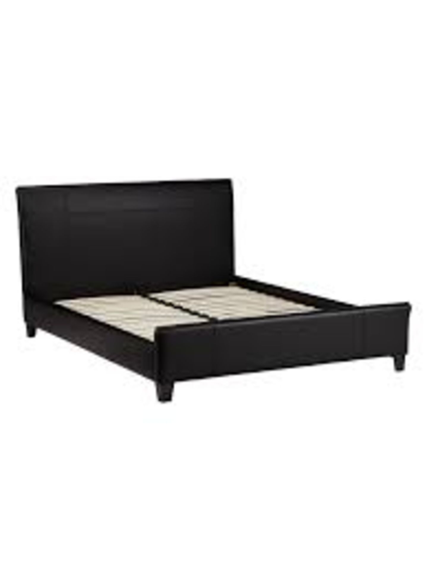 John Lewis And Partners 135cm Milan Black Leather Bed RRP £200 (Public Viewing and Appraisals