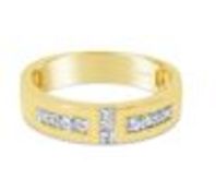 Diamond Set Wedding Ring/Eternity Band, 9ct Yellow Gold RRP £639 Weight 3.48g, Diamond Weight 0.