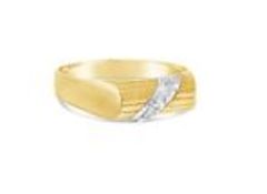 Diamond Ring, 9ct Yellow Gold, Weight 1.61g, Diamond Weight 0.06ct, Colour H, Clarity SI1 - SI2,