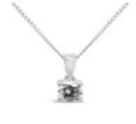 Diamond Necklace Pendant, 9ct White Gold RRP £499 Weight 0.24g, Diamond Weight 0.15ct, Colour I,