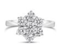 Flower Diamond Ring, 18ct White Gold, Weight 3.82g, Diamond Weight 1ct, Colour G-H, Clarity SI1 -