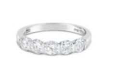 5 Stone Diamond Eternity Ring, 18ct Yellow Gold, Weight 2.62g, Diamond Weight 0.96ct, Colour G,