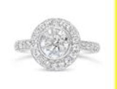 Round Brilliant Cut Diamond Ring, 18ct White Gold, Weight 3.15g, Diamond Weight 1.4ct, Colour G-H,