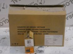 Carton Containing 5 Boxes of 30 Bags of 10 Brand New 6mm x 150mm Coat Screws Combined RRP £180