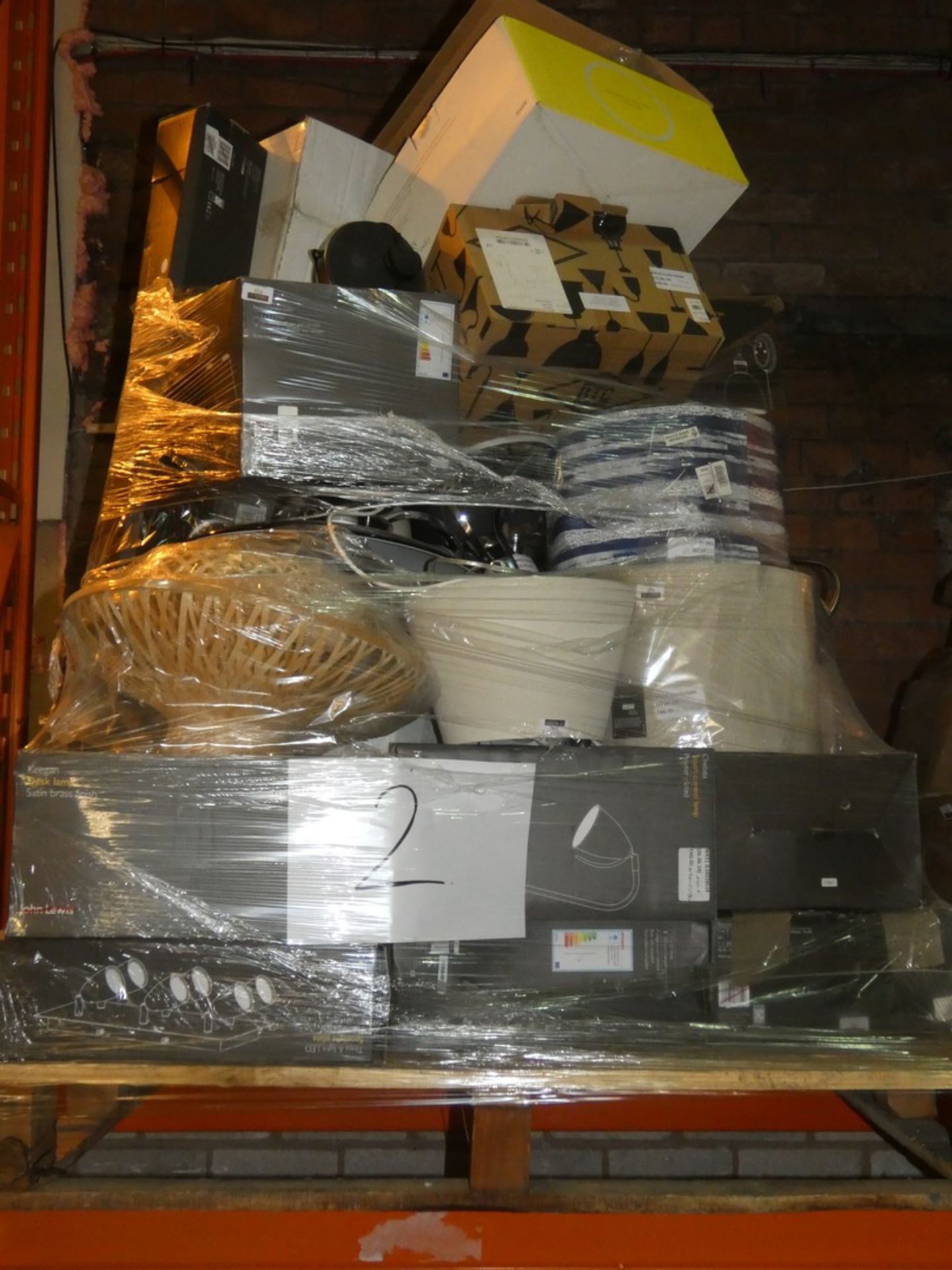 Pallet to Contain a Large Assortment of Lighting Items to Include Designer Lampshades, Chelsea Touch