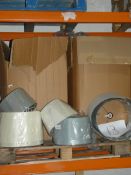 Pallet to Contain Approx 20 Assorted Designer Ceiling Lightshades in Assorted Styles, Sizes and