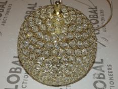 Boxed Brand New Serene Lighting Archway Antique Brass Spherical Single Light Ceiling Pendant RRP £