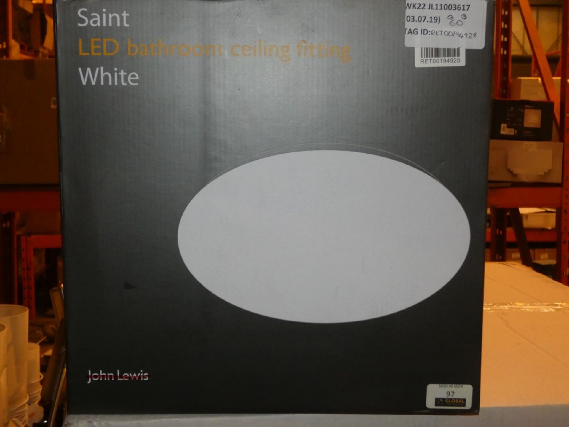 Lot To Contain 2 Boxed John Lewis And Partners Saint LED Bathroom Light Fittings Combined RRP £