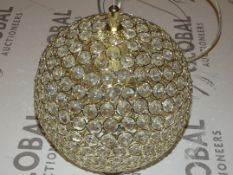 Boxed Brand New Serene Lighting Archway Antique Brass Spherical Single Light Ceiling Pendant RRP £