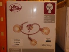 Boxed Nino Castello 3 Light Ceiling Light RRP £50 (Public Viewing and Appraisals Available)