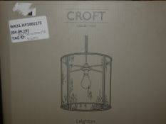 Boxed John Lewis and Partners Croft Collection Leighton Antique Brass Finish Bubble Glass Ceiling