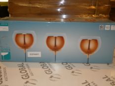 Boxed Eglo Rockamar Trend Collection 3 Bar Ceiling Light RRP £150 (12764) (Public Viewing and