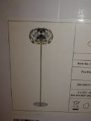 Boxed Brand New Serene Lighting SL00012 Holloway Floor Lamp With Chrome Disc Shade RRP £230