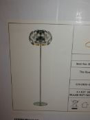 Boxed Brand New Serene Lighting SL00012 Holloway Floor Lamp With Chrome Disc Shade RRP £230