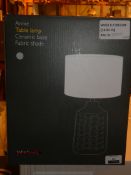 Boxed John Lewis And Partners Annie Ceramic Base Fabric Shade Table Lamp RRP £40 (3732421) (Public