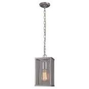 Boxed Village Home Theo Chrome Lantern Ceiling Light RRP £60 (14568) (Public Viewing and