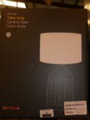 Boxed John Lewis And Partners Annie Ceramic Base Fabric Shade Table Lamp RRP £40 (2738163) (Public