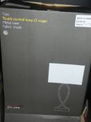 Boxed John Lewis And Partners Tom Metal Base Fabric Shade Touch Control Lamp RRP £60 (