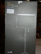 Boxed John Lewis And Partners Isabelle Antique Brass Finish Linen Shade Table Lamp RRP £50 (2158834)