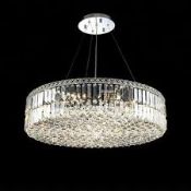 Boxed Crystal Glass and Metal Flush LED Ceiling Light RRP £80 (13822) (Public Viewing and Appraisals
