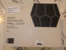 Boxed John Lewis And Partners Romi Pentagon Wall Light RRP £80 (Public Viewing and Appraisals