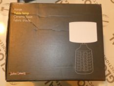 Boxed John Lewis and Partners Annie Ceramic Base Fabric Shade Table Lamp RRP £45 (2557300) (Public