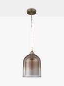 Boxed John Lewis And Partners Asher Smoked Glass Ceiling Light RRP £100 (2724460) (Public Viewing