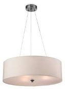 Boxed Pheonix First Light Pendant Ceiling Light in Cream RRP £90 (12764) (Public Viewing and