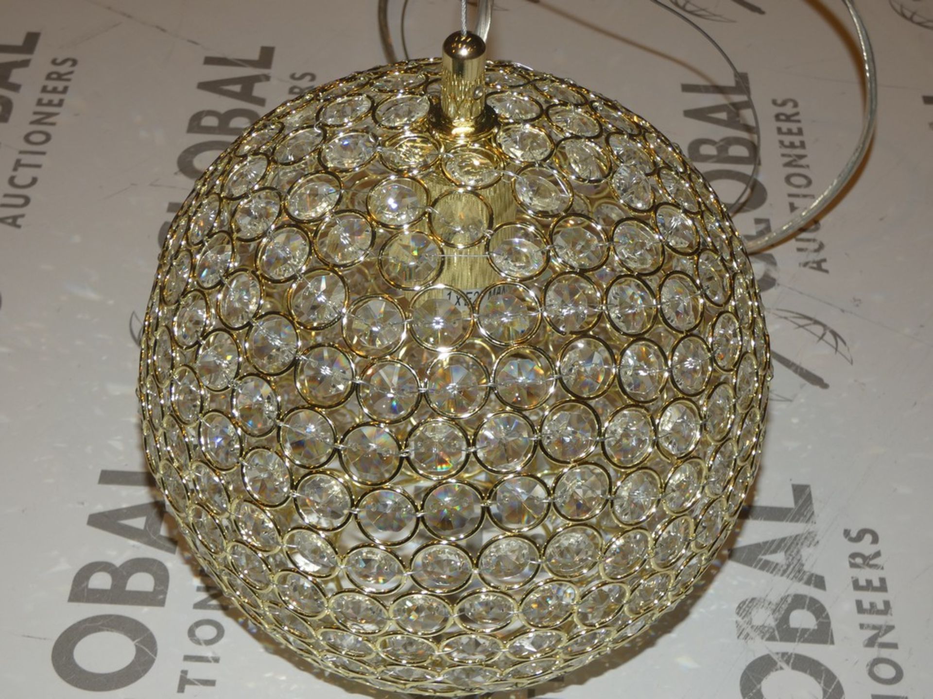 Boxed Brand New Serene Lighting Archway Antique Brass Spherical Single Light Ceiling Pendant RRP £