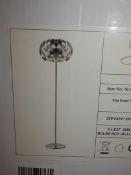 Boxed Brand New Serene Lighting SL00012 Holloway Floor Lamp With Chrome Disc Shade RRP £230