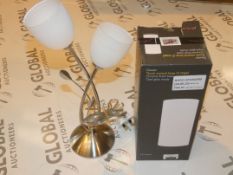 Lot to Contain 3 Assorted Lighting Items to Include a Dexter Touch Control Lamp, Lulu Wall Light and