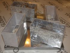 Boxed Silver and White Chrome Plate Ceiling Light RRP £125 (14568) (Public Viewing and Appraisals