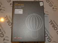 Boxed John Lewis and Partners Marlo LED Satin Brass Glass Shade Table Lamp RRP £40 (RET00734334) (