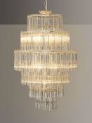 Boxed John Lewis and Partners Athena Glass Chandelier RRP £475 (2738257) (Public Viewing and