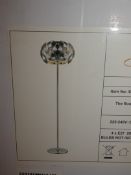 Boxed Brand New Serene Lighting SL00012 Holloway Floor Lamp With Chrome Disc Shade RRP £230