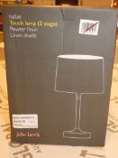 Boxed John Lewis and Partners Isobel 3 Phase Touch Control Lamp RRP £50 (RET00162160) (Public