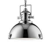 Boxed Searchlight Industrial Single Pendant RRP £80 (11058) (Public Viewing and Appraisals