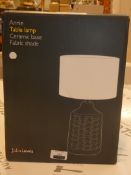 Boxed John Lewis And Partners Annie Ceramic Base Fabric Shade Table Lamp RRP £45 (2582390) (Public