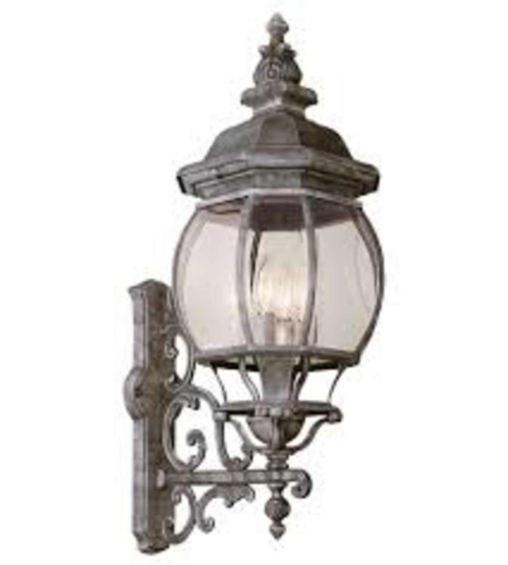 Boxed Quroizel Polished Brass Finish Outdoor Wall Lantern RRP £110 (15050) (Public Viewing and