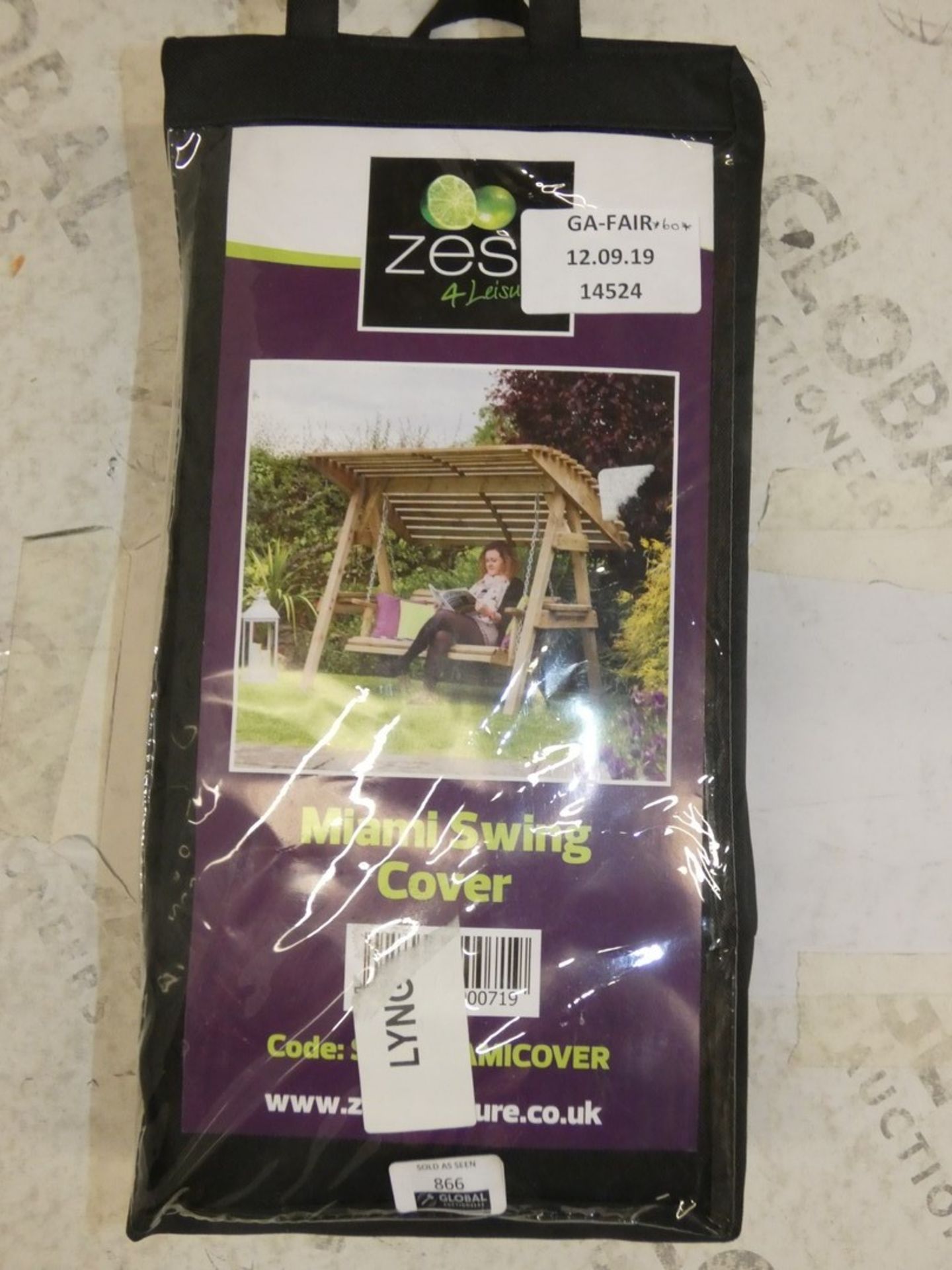 Boxed Zest For Leisure Miami Swing Cover RRP £60 (14524) (Public Viewing and Appraisals Available)