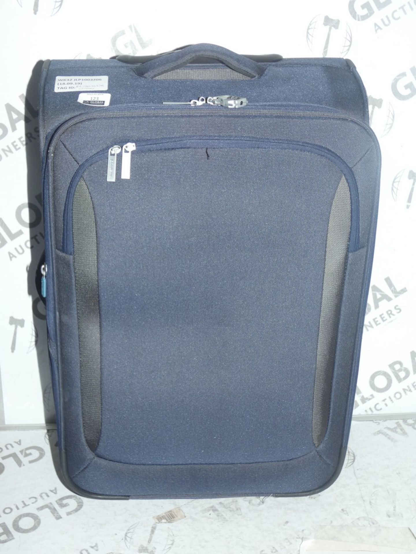John Lewis and Partners Navy Blue 2 Wheel Cabin Bag RRP £70 (2749395) (Public Viewing and Appraisals